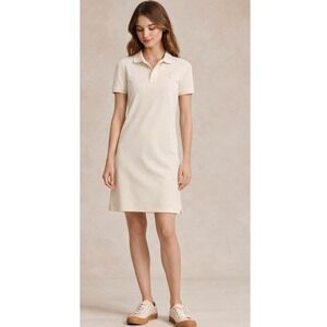 Vintage Ralph Lauren Cotton Pique Polo Dress Small Polished Preppy Vacation